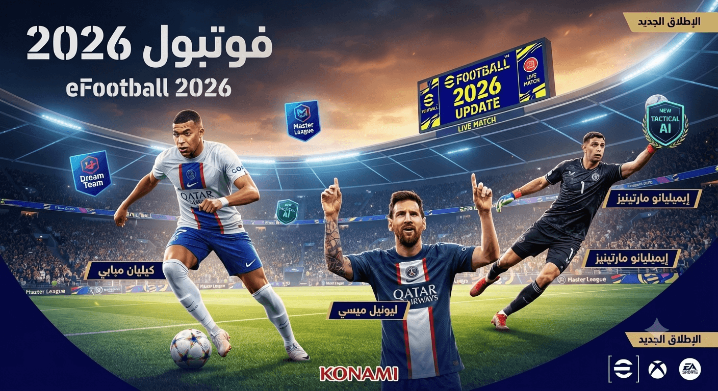 تنزيل تحديث لعبة فوتبول 2026 eFootball للاندرويد والكمبيوتر